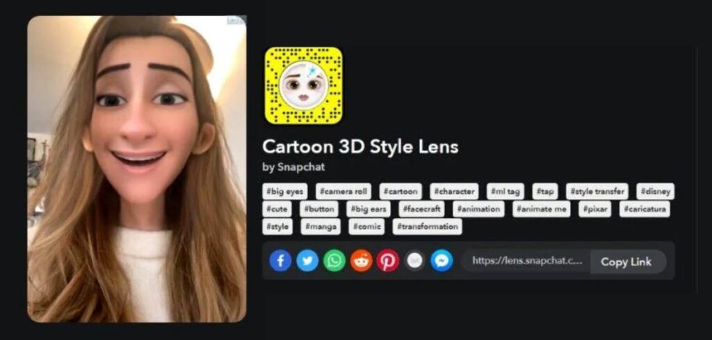 Cartoon 3D Style Lens