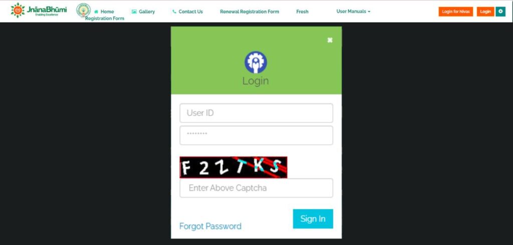 JNB Nivas Login Process